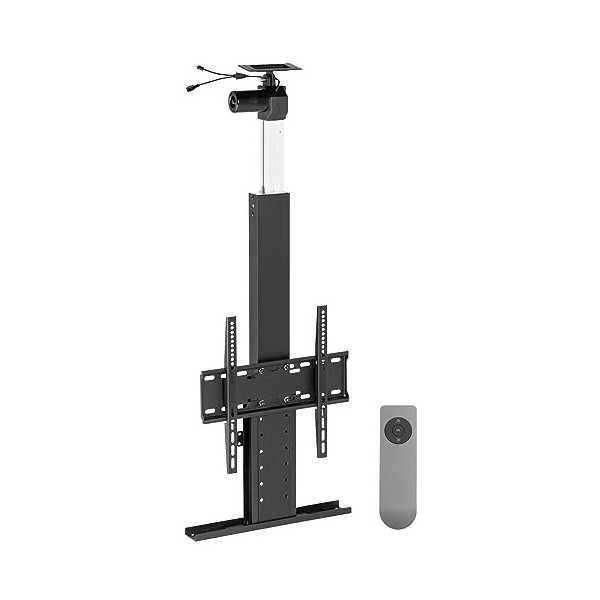 my wall Lift TV motorisé HP64L à encastrer au Plafond, Support de Plafond TV, Plage de Hauteur réglable, 32-55 Pouces, Charge