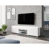 PIASKI Meuble TV Lowboard Carrera 180 cm Meuble TV coloré avec éclairage LED Inclus Wotan/Blanc 