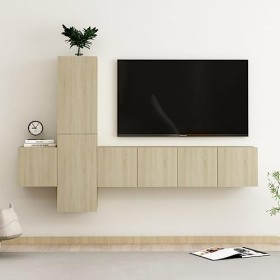 VEEKI Meuble TV, Meuble TV Suspendu, Meuble, Meuble TV avec Rangement，Meuble Industriel, Convient pour Salon ou Chambre, Ense