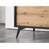 Bestmobilier - Peter - Meuble TV - Bois et Noir - 154 cm - Style Industriel