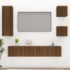 VEEKI Meuble TV, Meuble TV Suspendu, Meuble TV Industriel, Meuble TV Bois, Meuble Chambre, Convient pour Salon ou Chambre, En