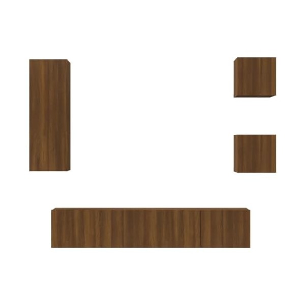 VEEKI Meuble TV, Meuble TV Suspendu, Meuble TV Industriel, Meuble TV Bois, Meuble Chambre, Convient pour Salon ou Chambre, En