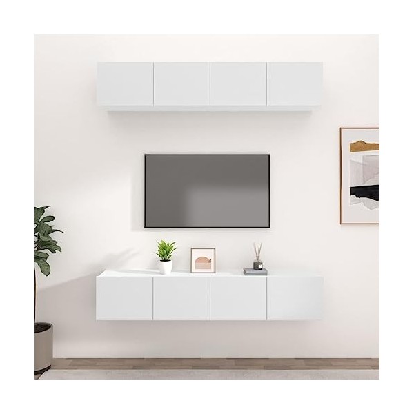 VEEKI Meuble TV, Meuble TV Suspendu, Meuble TV Industriel, Meuble TV Bois, Meuble Chambre, Convient pour Salon ou Chambre, Me