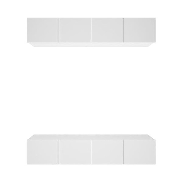 VEEKI Meuble TV, Meuble TV Suspendu, Meuble TV Industriel, Meuble TV Bois, Meuble Chambre, Convient pour Salon ou Chambre, Me