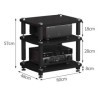 Support Darmoire Audio en MDF avec Pieds Absorbant Les Chocs – Support pour Tourne-Disque à 4 Couches, étagère pour Amplific