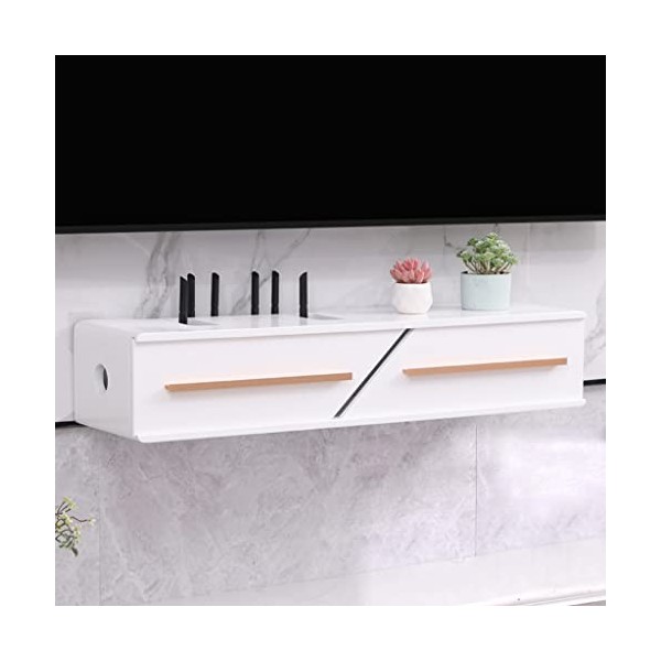Uvency Meuble Tv Flottant Moderne Avec Portes Coulissantes Étagère Murale En Bois Pour Meuble Tv Avec Gestion Des Câbles Meub