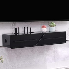 Uvency Meuble Tv Flottant Moderne Avec Portes Coulissantes Étagère Murale En Bois Pour Meuble Tv Avec Gestion Des Câbles Meub