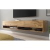 Selsey Wander - Meuble TV Suspendu/Banc TV avec LED 180 cm Effet chêne wotan