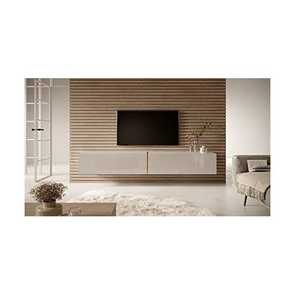 Selsey Bisira Meuble TV, Melamine, Beige, 200 cm