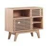 Meuble TV en Bois dIngénierie Bois Clair Finition Mate Style Scandinave Cleveland