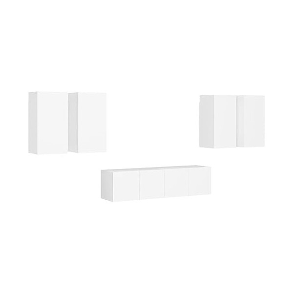 VEEKI Meuble TV, Meuble TV Suspendu, Meuble, Meuble TV avec Rangement,Meuble Industriel, Convient pour Salon ou Chambre, Ense