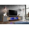 ExtremeFurniture Meuble TV Bridge | Meuble TV avec 2 étagères en Verre | RGB | Moderne | Élégant | Pratique | Solide