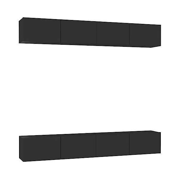 Hotorun Lot de 4 meubles TV pour le salon - Blanc - 60 x 30 x 30 cm - En matériau dérivé du bois - Armoire murale tendance - 