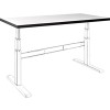celexon plateau de bureau HPL - 150x75cm - 19,5 mm dépaisseur - blanc - extrêmement résistant aux chocs et aux rayures - bor