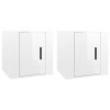 vidaXL Meubles TV muraux 2 pcs Blanc Brillant 40x34,5x40 cm