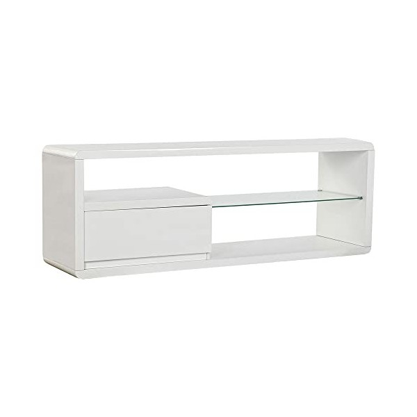 DKD Home Decor Meuble TV, Blanc, Estándar