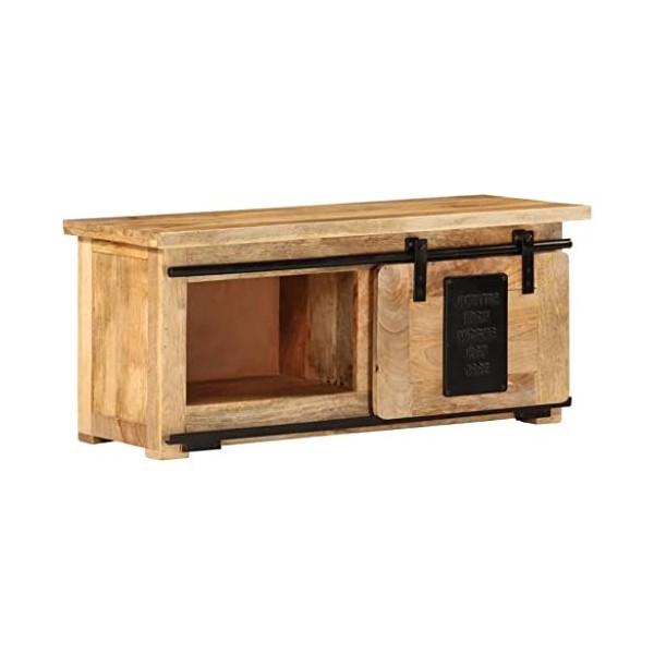 VEEKI Meuble TV, Meuble TV Suspendu, Meuble TV Industriel, Meuble TV Bois, Meuble Chambre, Convient pour Salon ou Chambre, 90