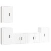 vidaXL Ensemble de Meubles TV 5 pcs Blanc Brillant Bois dingénierie