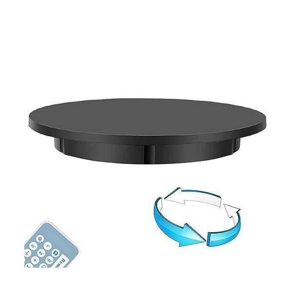 ANXYYDS Présentoir Rotatif électrique | Plateau tournant motorisé pour la Photographie - Spinner de 60 cm avec Vue à 360 degr