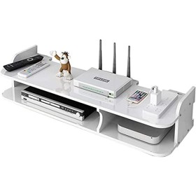 RUtavm Meuble TV Flottant Meuble TV Meuble TV Multifonctionnel Set-Top Box Rack Mural Satellite TV Box Rack Boîte de Rangemen