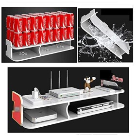 RUtavm Meuble TV Flottant Meuble TV Meuble TV Multifonctionnel Set-Top Box Rack Mural Satellite TV Box Rack Boîte de Rangemen