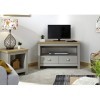 Home Source BOSCTVGRY Meuble TV à 2 tiroirs en Bois avec étagère de Divertissement LCD Gris