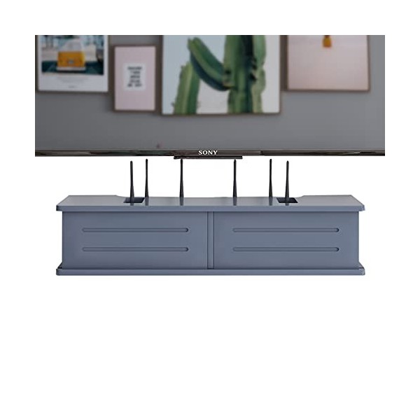 JUNNIU Meuble TV Mural Meuble TV Flottant, 23,6/31,4 Pouces Meuble TV Flottant Meuble TV, étagère de Rangement pour décodeur 