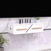 Uvency Centre Multimédia Moderne Étagère Murale Pour Meuble Tv Avec Gestion Des Câbles Meuble Tv Flottant En Bois Avec Portes