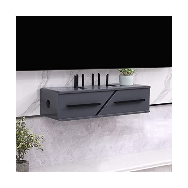 Uvency Centre Multimédia Moderne Étagère Murale Pour Meuble Tv Avec Gestion Des Câbles Meuble Tv Flottant En Bois Avec Portes