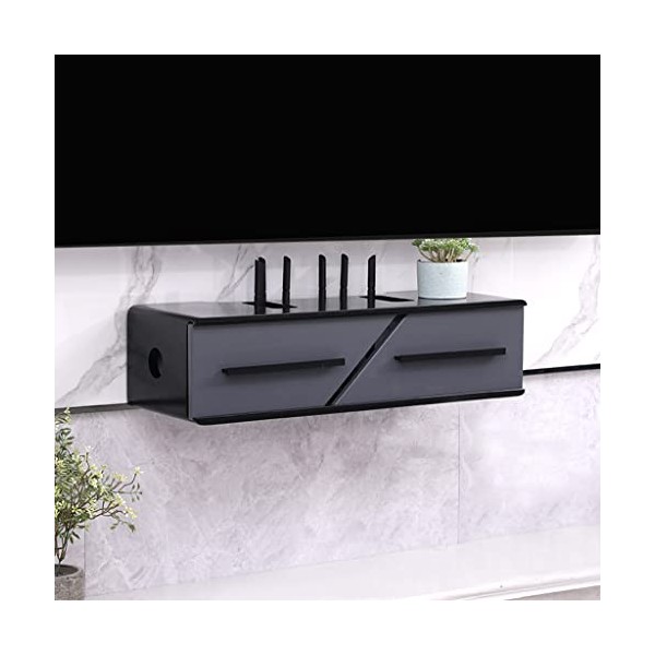 Uvency Centre Multimédia Moderne Étagère Murale Pour Meuble Tv Avec Gestion Des Câbles Meuble Tv Flottant En Bois Avec Portes