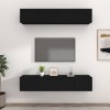 FAMIROSA Meubles TV 4 pcs Noir 80x30x30 cm Bois dingénierie 47KG 
