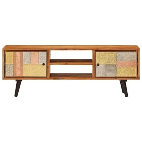 Générique Meuble TV avec Portes 112x30x40cm Bois dacacia Massif et métal,19 KG,354985, Meubles, Meubles TV