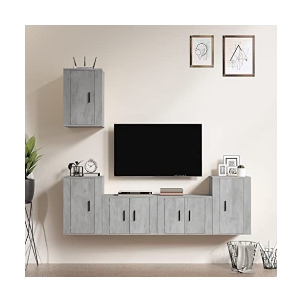 Meuble Tv,Blanc Tv,Comme Espace de Rangement, Meuble Bas Suspendu Ou Debout, Buffet Salon,Meuble TV Suspendu,Support de Télév