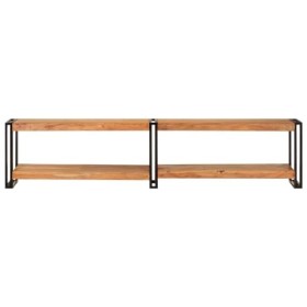 ARKEM Meuble TV 180x30x40 cm Bois dacacia Massif,Table Television Salon,Meuble TV Haut,Meuble Télé Haut