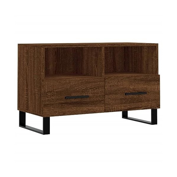 DCRAF Meuble TV de jardin en chêne marron 80 x 36 x 50 cm