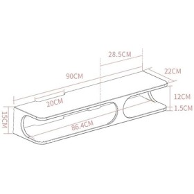 LILUKO Meuble TV Meuble TV Flottant Console Multimédia Murale Salon pour Set-Top Box Routeur Télécommande/A/90X22X15Cm/a/90 *