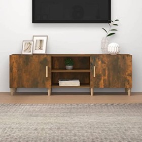 DCRAF Centres de divertissement et meubles TV, meuble TV en chêne fumé 150 x 30 x 50 cm en bois dingénierie