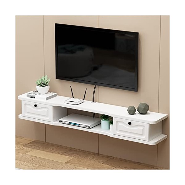 Meuble TV Flottant Étagère TV Murale Meuble TV Flottant Composant Darmoire De Centre De Divertissement, pour Unité De Stocka