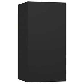 Meuble TV Murale | Style Scandinave | Rangement matériel télé Audio Video Gaming | 30,5x30x60cm Noir