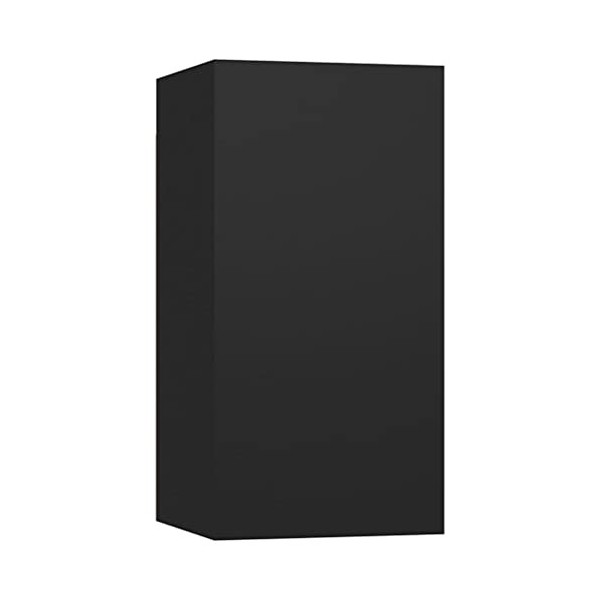 Meuble TV Murale | Style Scandinave | Rangement matériel télé Audio Video Gaming | 30,5x30x60cm Noir