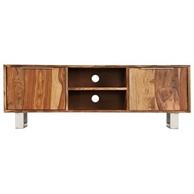 WREWING Meuble TV,Bas Table TV Support de Télévision en Bois pour Salon Chambre Salle à Manger,Support pour Téléviseur Jusqu’