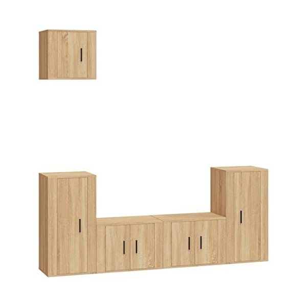 vidaXL Ensemble de Meubles TV 5 pcs Chêne Sonoma Bois dingénierie