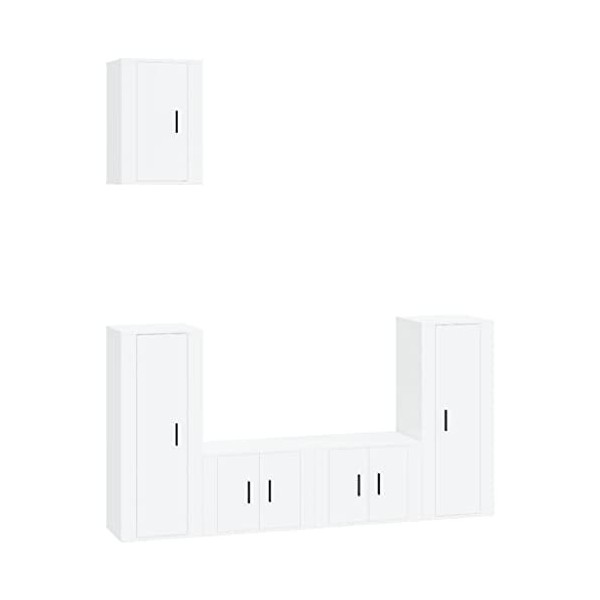 vidaXL Ensemble de Meubles TV 5 pcs Gris béton Bois dingénierie