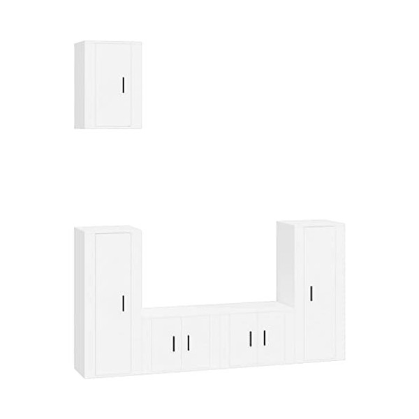 vidaXL Ensemble de Meubles TV 5 pcs Gris béton Bois dingénierie