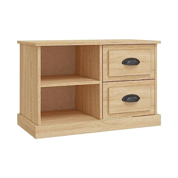 vidaXL Meuble TV, Armoire de Télévision avec Tiroirs et Compartiment, Meuble Télé de Salon, Armoire de Rangement Intérieur, M