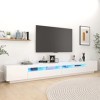 Générique Meuble TV avec lumières LED Blanc 300x35x40 cm, 61.5 kg, 3081924, Meubles, Meubles TV