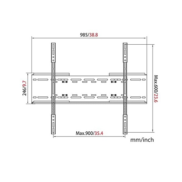 My Wall hp32l TV LCD Support Mural 254 cm