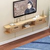 Meuble TV Mural Console multimédia TV Murale, étagère Flottante pour Composants de Meuble TV, Centre de Divertissement Mural,