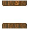 Tidyard Meubles TV 4 pcs Chêne fumé 80x30x30 cm Bois dingénierie