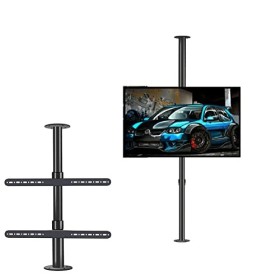 Pied TV Support Universel Convient au meuble TV LCD de 32 à 75 pouces - Support de sol à cadre rotatif à 360 degrés Support r